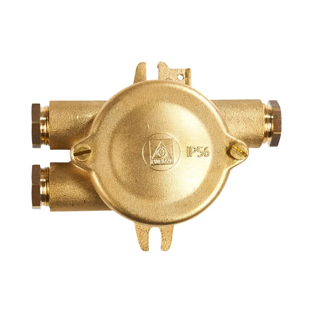 Wiska 1154-3xZ14 IP56 HNA Brass Junction Box - 12-14.5mm 1 Wiska 1154-3xZ14 IP56 HNA Brass Junction Box - 12-14.5mm