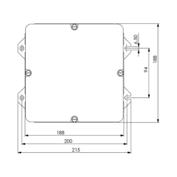 Wiska MB-B4 IP56 Brass Junction Box - 200x188x89mm 2