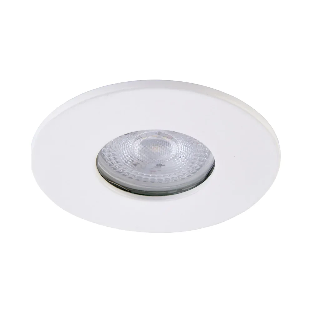 Saxby ShieldONE 75 IP65 White Bezel 2 White IP65-rated bezel for Saxby ShieldONE 75 downlight – tool-free installation with 92mm coverage for bathroom-safe lighting