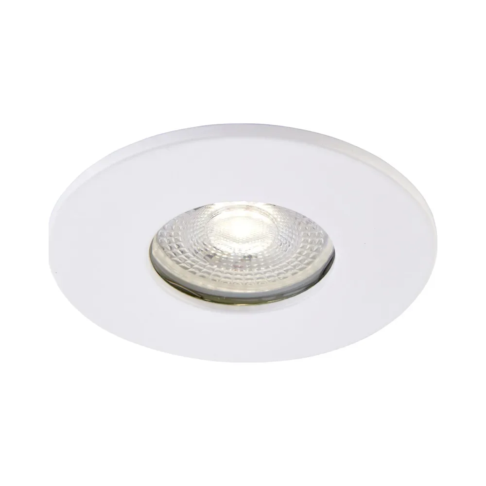 Saxby ShieldONE 75 IP65 White Bezel 3 White IP65-rated bezel for Saxby ShieldONE 75 downlight – tool-free installation with 92mm coverage for bathroom-safe lighting