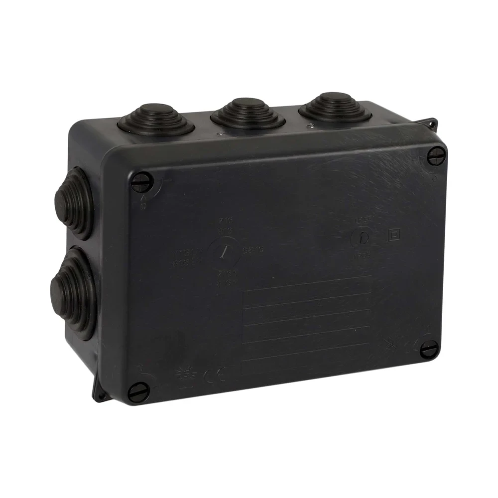 Wiska WIB 2/E Black IP54 Enclosure With M25/M32 Entries 160 x 120 x 71mm 1 Wiska WIB 2/E Black IP54 Enclosure With M25/M32 Entries 160 x 120 x 71mm