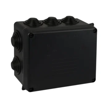 Wiska WIB 3/E Black IP55 Enclosure With M32/M40 Cones 165 x 145 x 84mm