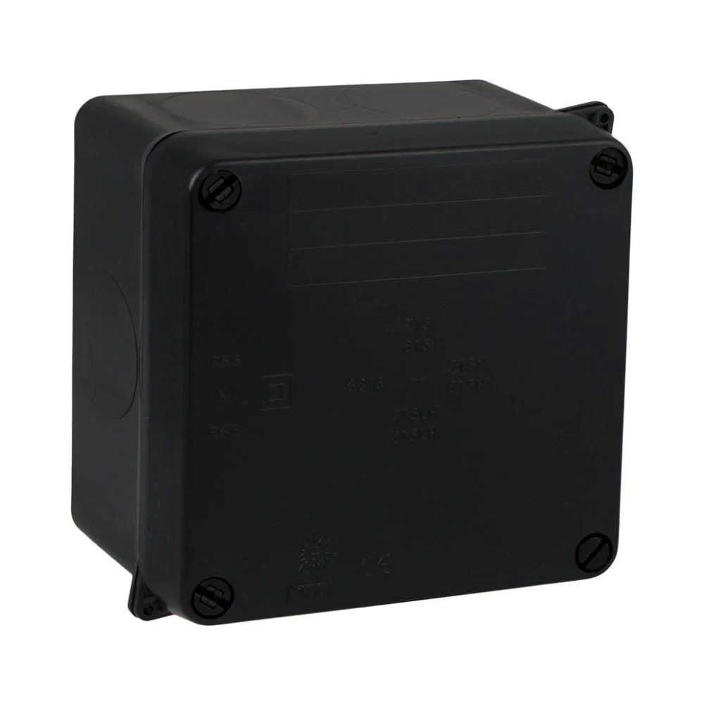 Wiska WIB 1 Black IP65 Junction Box 110 x 110 x 60mm 1 Wiska WIB 1 Black IP65 Junction Box 110 x 110 x 60mm