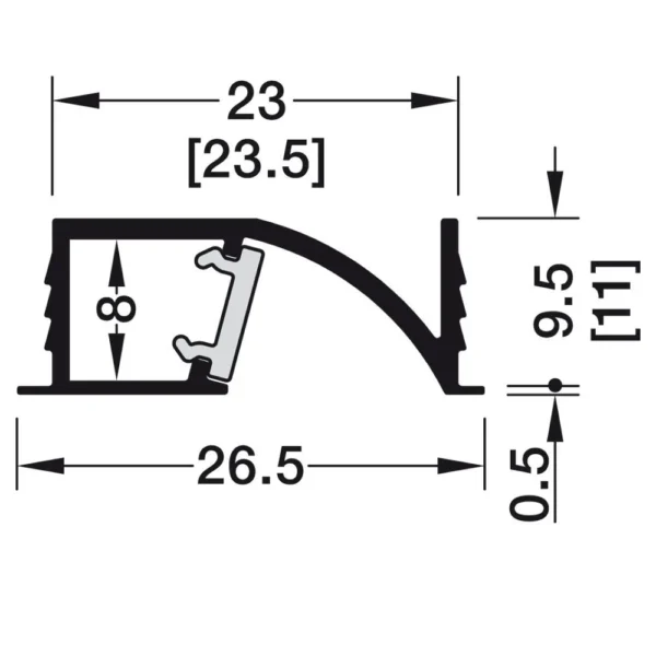 Hafele 833.95.731 Loox5 1107 LED Profile | 3000mm