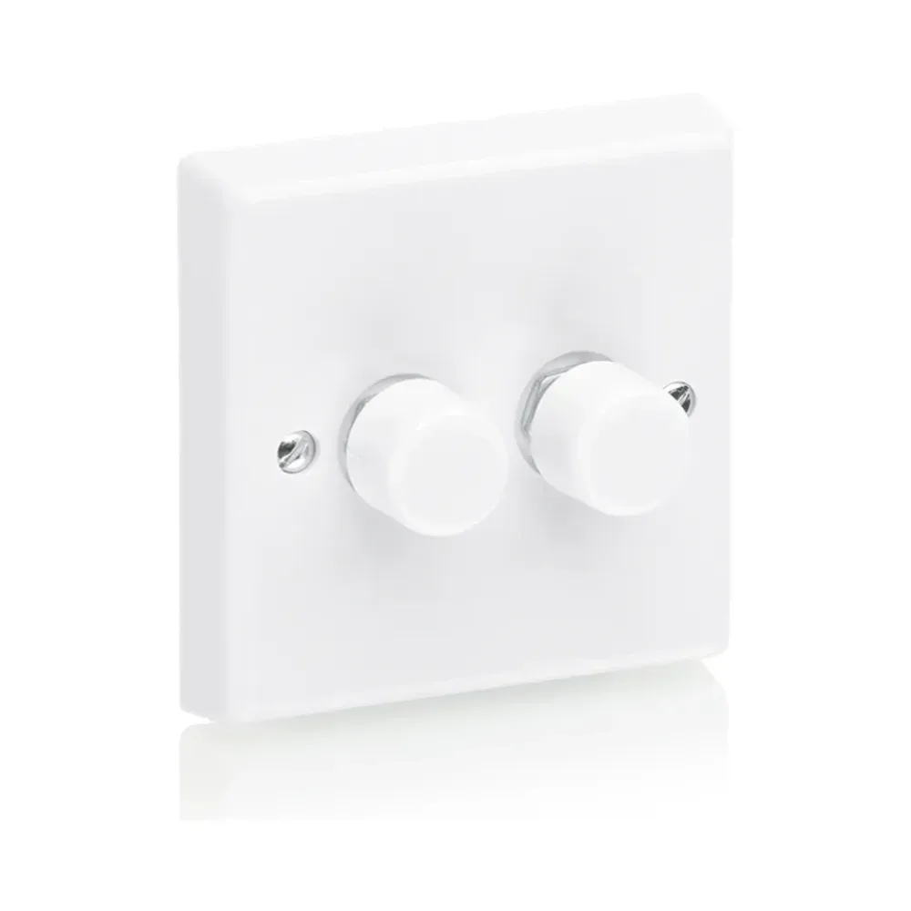 Aurora 2 Gang 2 Way Rotary Dimmer 250VA 1 Aurora 2 Gang 2 Way Rotary Dimmer 250VA