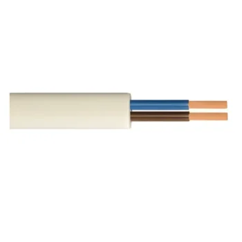 Approved UK Cable Suppliers 3182Y1/1 2 Core 1mm | 3182Y | Round PVC Flexible Cable | White | Per Metre