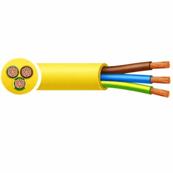 Approved UK Cable Suppliers 3183AY/1.5/100 3 Core 1.5mm | 3183AG | Arctic Grade | Flexible PVC Cable | Yellow | 100m