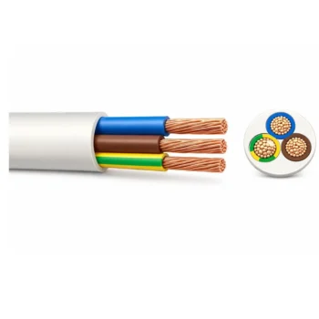 Approved UK Cable Suppliers 3183Y1.5/1 3 Core 1.5mm | 3183Y | Round PVC Flexible Cable White | Per Metre