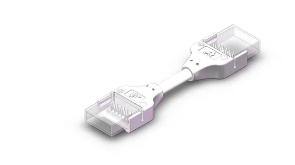 Aurora | AU-ST2412C | Chroma Flex | 12mm RGBCX Tape to Tape Connector | 175mm | IP65 1 Aurora 12mm RGBCX Tape to Tape Connector 175mm IP65