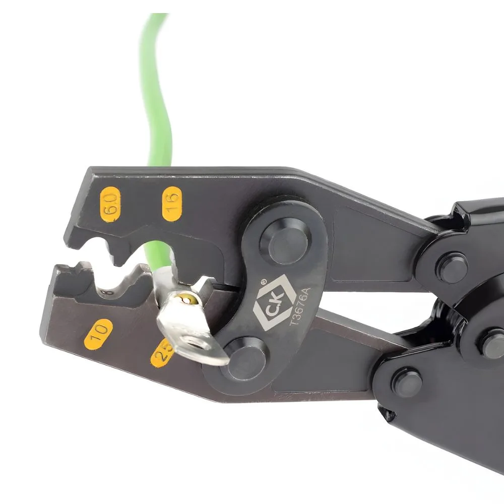 C.K Tools | T3676A | Bell Mouth Crimper | 6–25mm | 2K Ratchet Crimping Plier Non Insulated 3 C.K Tools | T3676A | Bell Mouth Crimper | 6–25mm | 2K Ratchet Crimping Plier Non Insulated