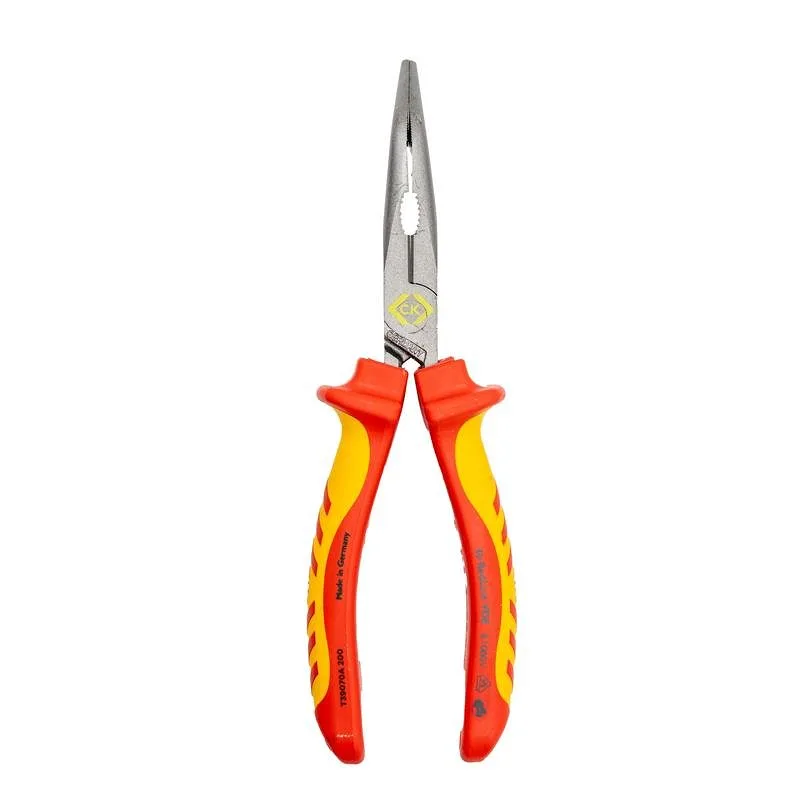 C.K Tools | T39070A 200 | RedLine VDE | Bent Snipe Nose Pliers 200mm 1 C K T39070A 200 Bent Snipe Nose Pliers