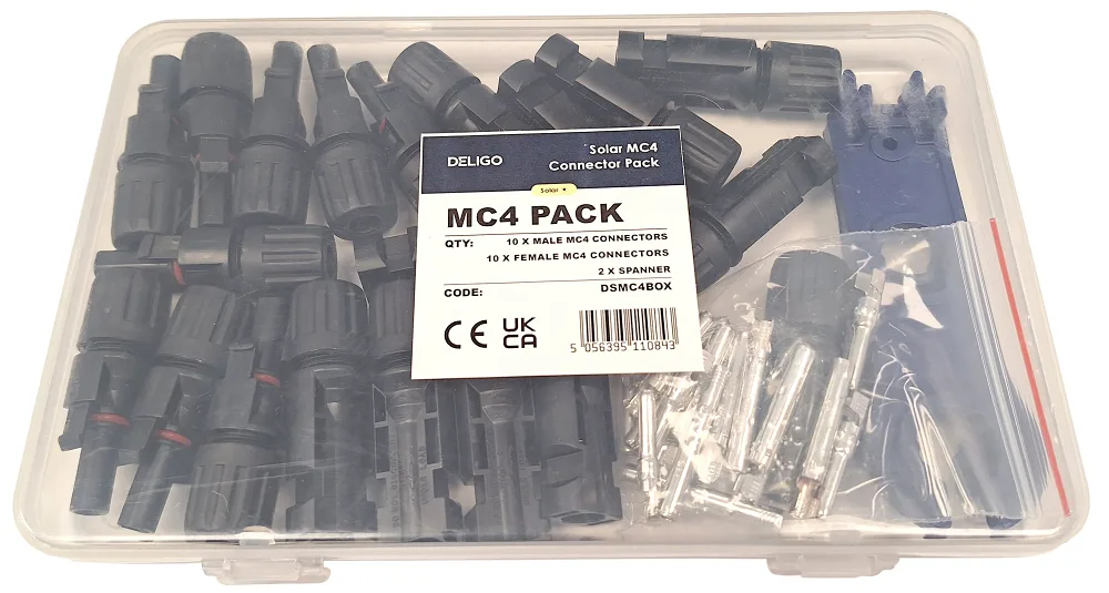 Deligo | DSMC4BOX | Male & Female MC4 Connectors Set 2 Deligo | DSMC4BOX | Male & Female MC4 Connectors Set