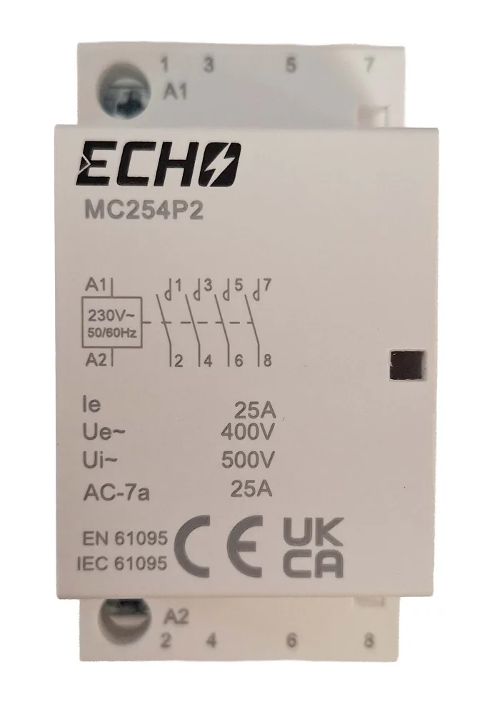 Deligo | MC254P2 | 4NO 25A AC1 230V AC | Modular Contactor 1 Deligo MC254P2 4NO 25A 230V AC Modular Contactor
