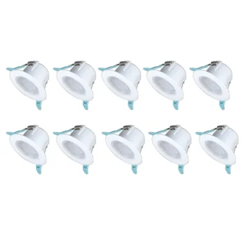 Diamond LED Lighting FA1-8T10P Diamond LED | FA1-8T | Fire Rated LED Downlight | 5W/8W | 3 CTT | White Bezel | 10 Pack