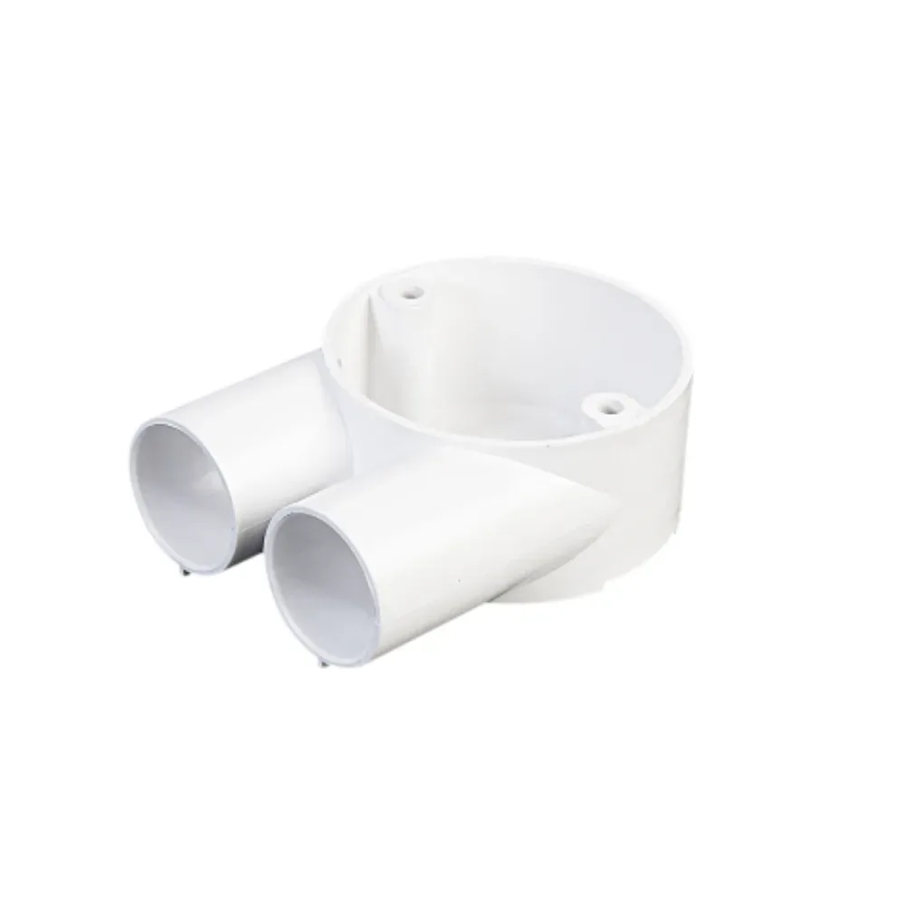 Univolt CB 20/2-U WH | 20mm 2-Way Through Conduit Box (Type U) | PVC-U | White 1 Dietzel Univolt CB20/2-UWH Univolt CB 20/2-U WH | 20mm 2-Way Through Conduit Box (Type U) | PVC-U | White