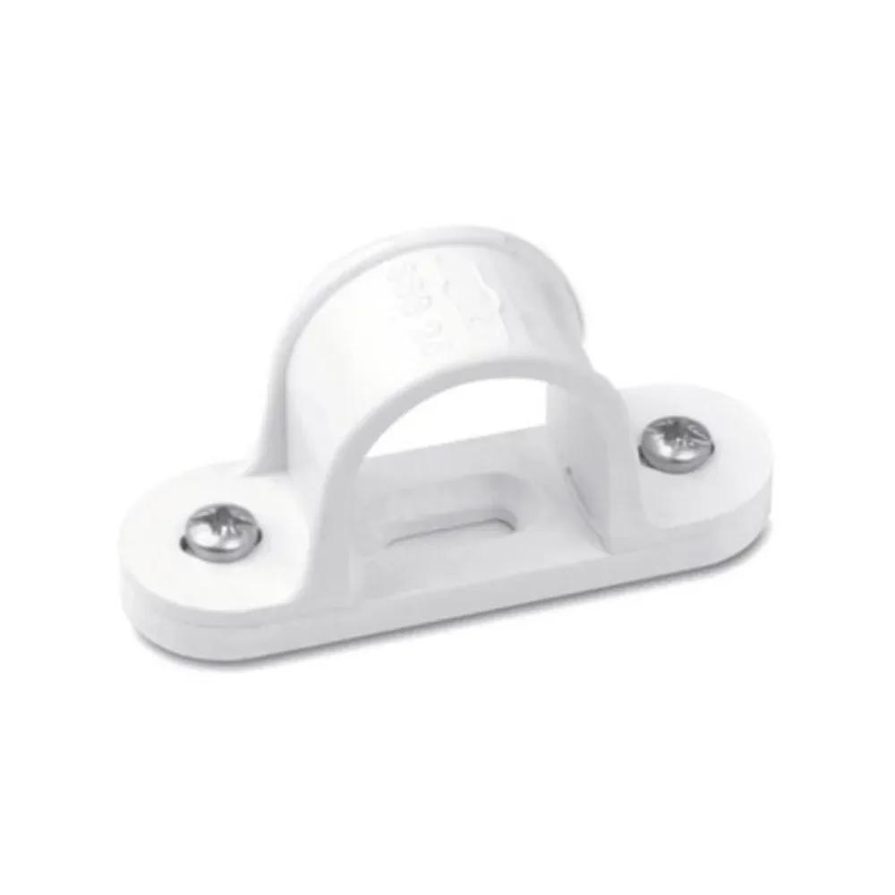 Univolt SBS 25 WH | 25mm Space Bar Saddle | PVC-U | White 1 univolt sbs25wh 25mm white space bar saddle