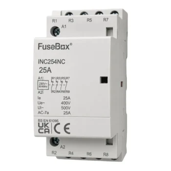 FuseBox INC254NC 25A 4 Pole Normally Closed Contactor 230V