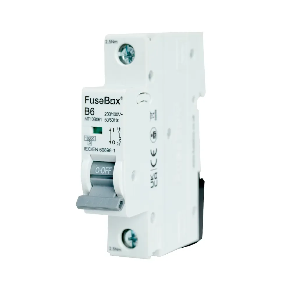 FuseBox MT10B061 6A Single Pole 10kA B Curve MCB 1 FuseBox MT10B061 FuseBox MT10B061 6A Single Pole 10kA B Curve MCB