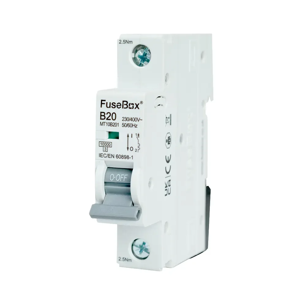 FuseBox MT10B201 20A Single Pole 10kA B Curve MCB 1 FuseBox MT10B201 FuseBox MT10B201 20A Single Pole 10kA B Curve MCB