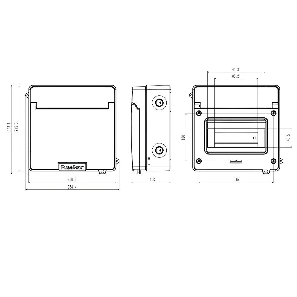 FuseBox | P65E8M | 8 Module IP65 ABS Enclosure 2 FuseBox | P65E8M | 8 Module IP65 ABS Enclosure