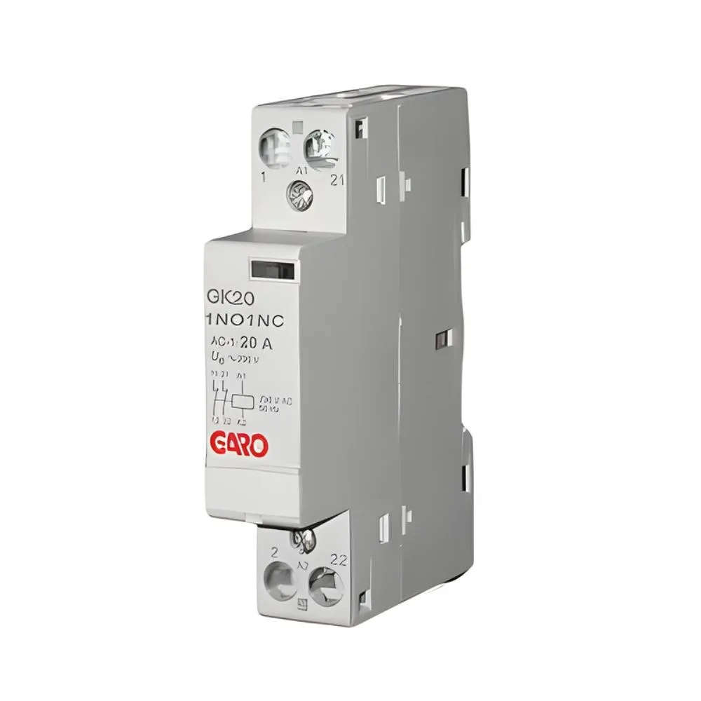 Garo GK20-1NO1NC 2 Pole 20A 1 Normally Open / 1 Normally Closed AC Modular Contactor 1 Garo 2 Pole 20A 1NO/1NC AC Contactor