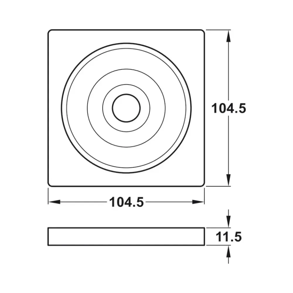 Hafele 833.42.171 | Zuma Simplicity Square Bezel 2 HAFELE 83342171 Hafele 83342171 Zuma Simplicity Square Bezel 2