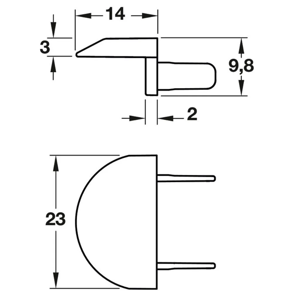 Hafele | 833.72.855 | End Caps for Loox 1190 Recessed Aluminium Profile | Cable Outlet | Silver 2 Hafele | 833.72.855 | End Caps for Loox 1190 Recessed Aluminium Profile | Cable Outlet | Silver