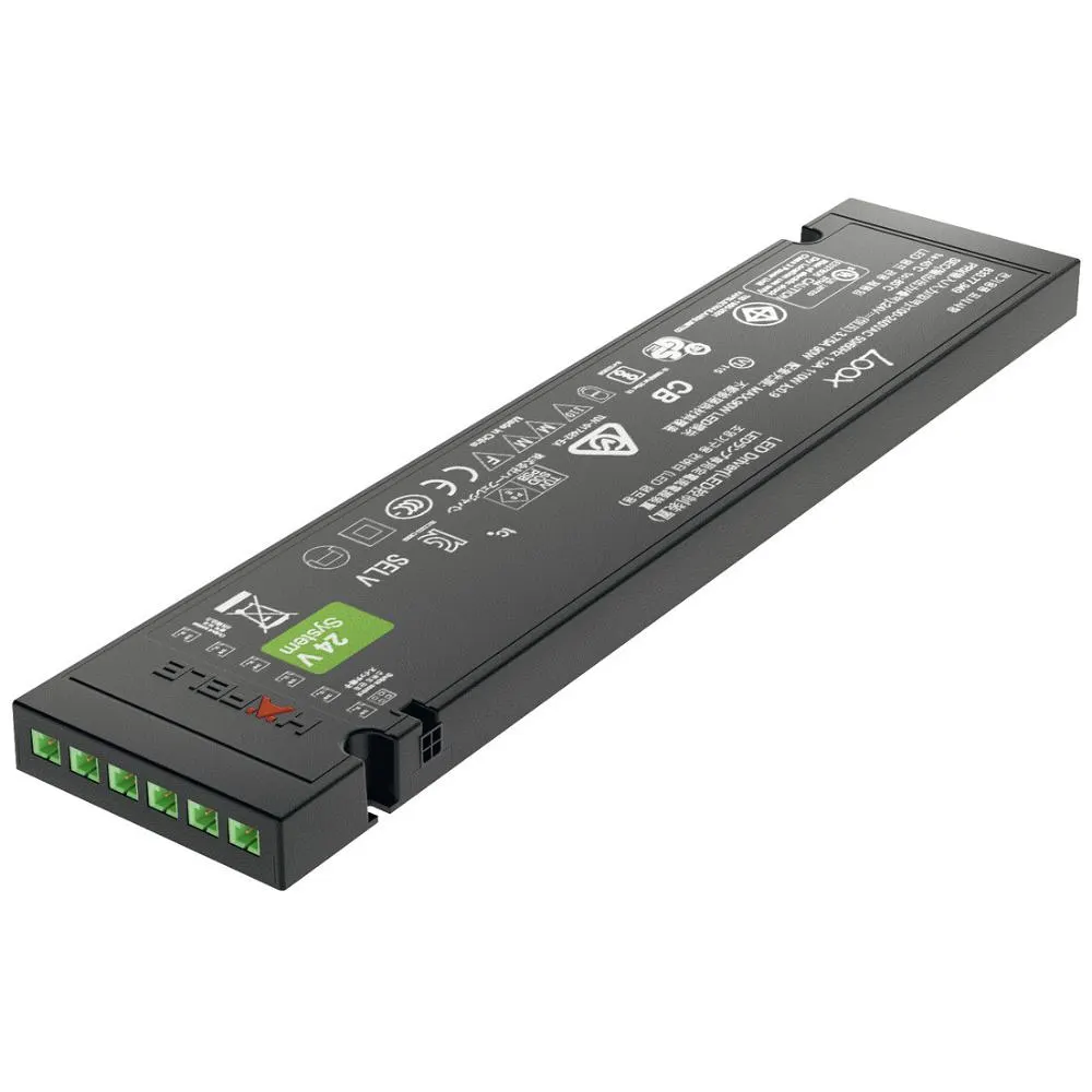 Hafele | 833.77.949 | Loox LED Driver | 24V 90W | 6-Way | IP20 | Black 1 Hafele 833.77.949 Loox 24V LED Driver