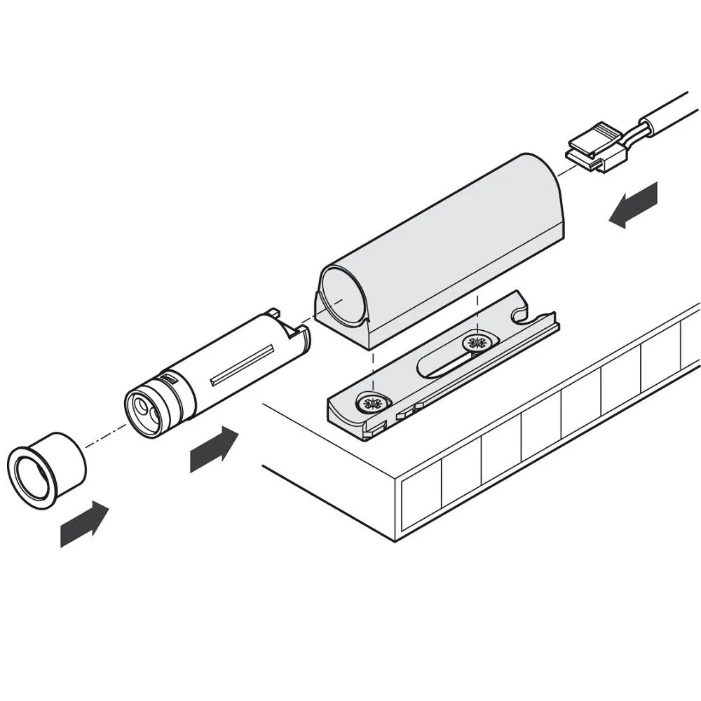Hafele | 833.89.331 | Loox Switch Housing | Grey/Silver | 0-80mm Sensor Range 5 Hafele | 833.89.331 | Loox Switch Housing | Grey/Silver | 0-80mm Sensor Range