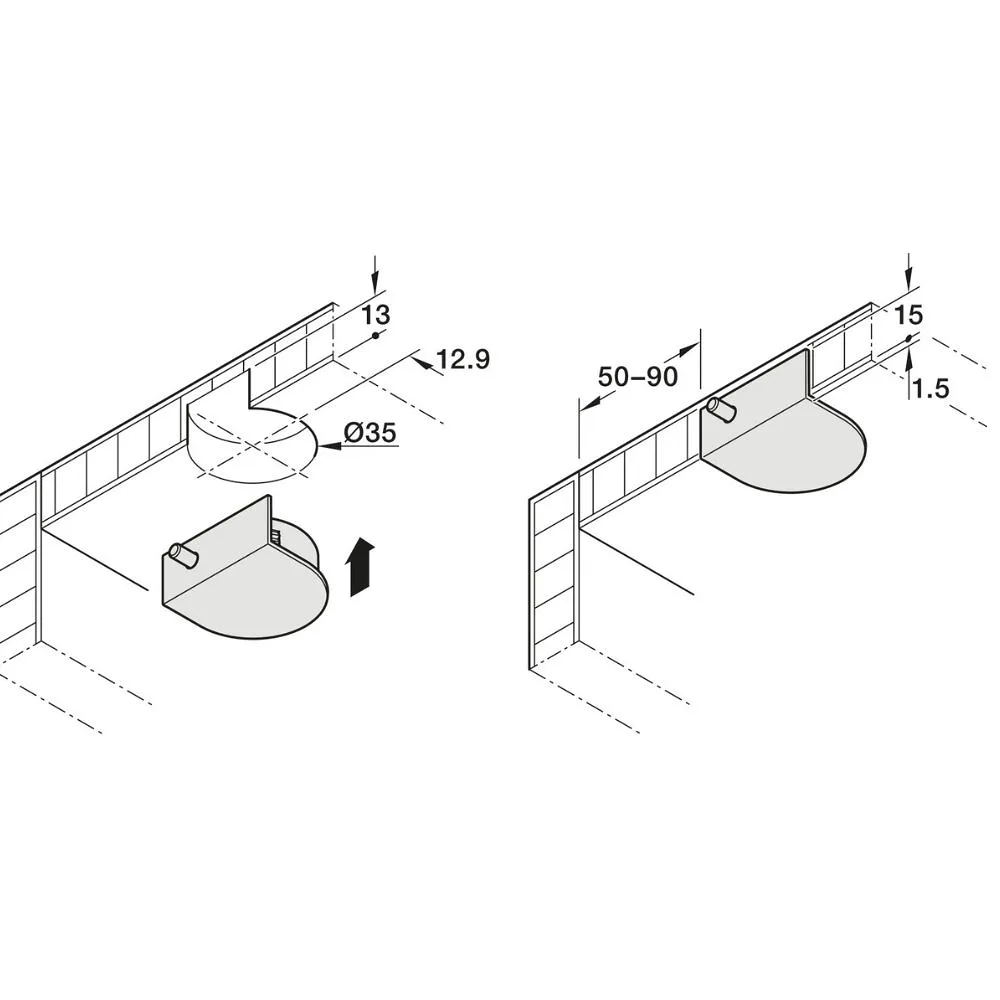 Hafele | 850.00.256 | Connect Mesh | Wireless Kinetic Door Contact Switch | Bluetooth On/Off 2 Hafele | 850.00.256 / 850.00.956 | Connect Mesh | Wireless Kinetic Door Contact Switch | Bluetooth On/Off