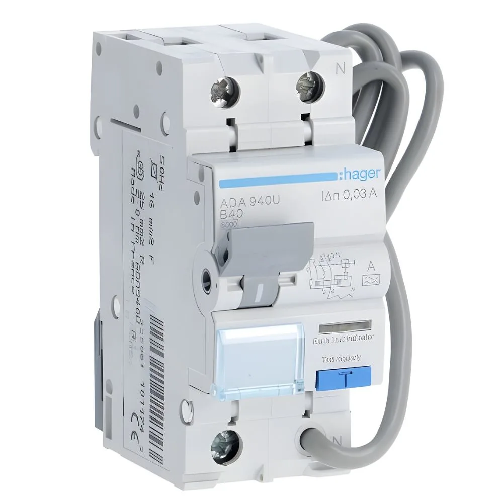 Hager ADA940U 1P+N 6kA B-40A 30mA Type A 1 Hager ADA940U