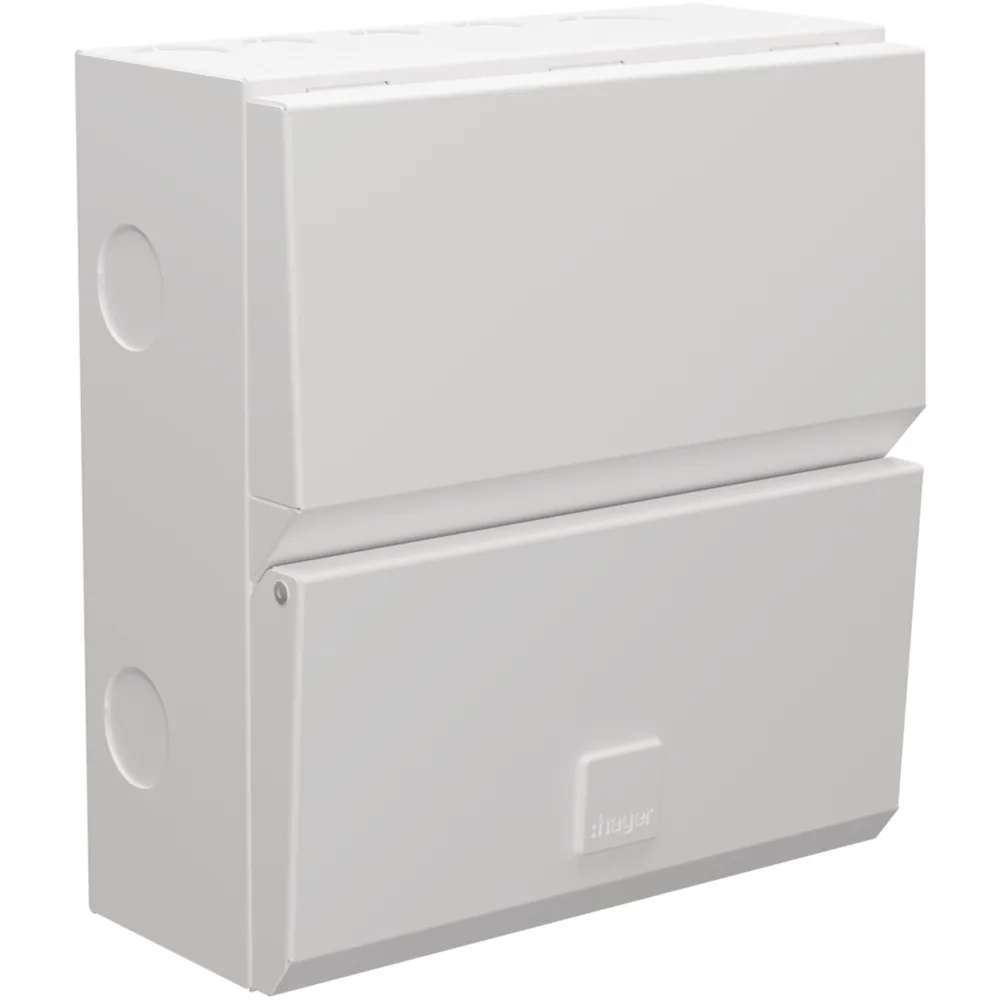 Hager | VME406AH | Design Evo | 6 Way RCD Consumer Unit | Type A RCCB 1 Hager VME406AH 6 Way RCD Consumer Unit