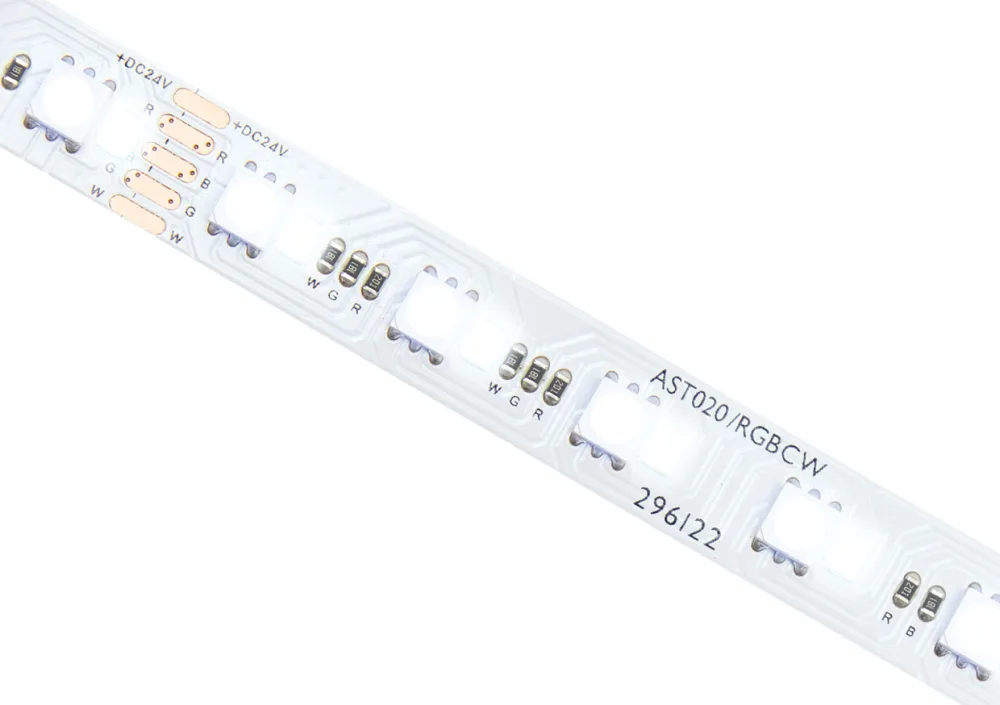 ALL LED | RGBW + 4000K LED Strip Light | 24V | IP20 | 2m Tail | 5m 1 ALL LED RGB 4000K 24V IP20 LED Strip Light 5m