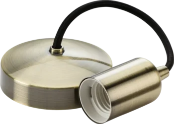 Knightsbridge | 8270AB | 6" E27 Contemporary Pendant Set | Antique Brass