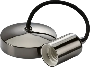Knightsbridge | 8270BN | 6" E27 Contemporary Pendant Set | Black Nickel