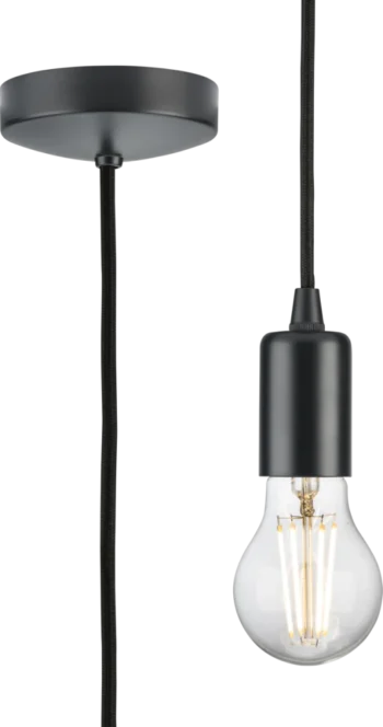 Knightsbridge | 8270LAT | 1.8m E27 Contemporary Pendant Set | Anthracite