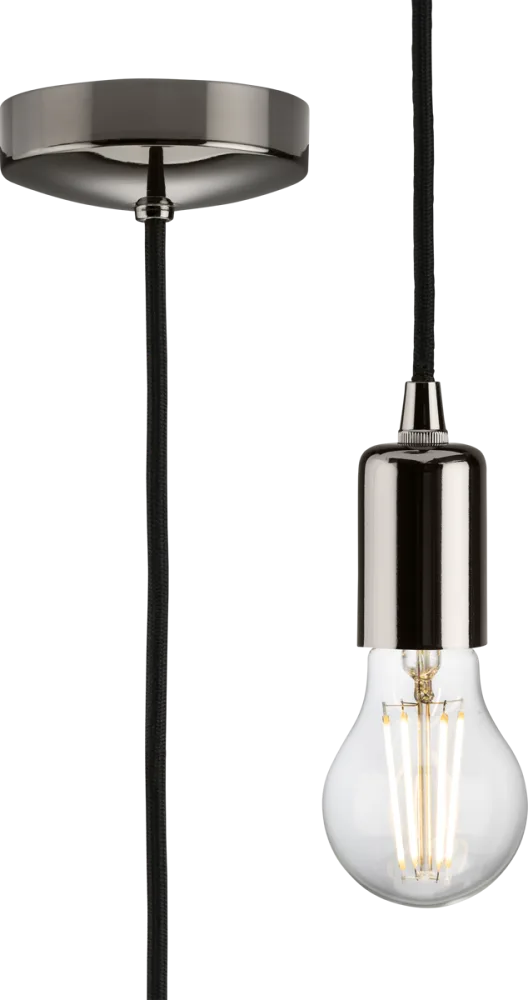 Knightsbridge | 8270LBN | 1.8m E27 Contemporary Pendant Set | Black Nickel 1 Knightsbridge | 8270LBN | 1.8m E27 Contemporary Pendant Set | Black Nickel