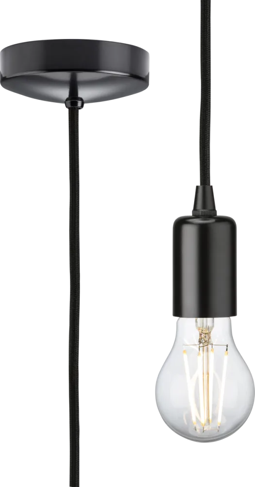 Knightsbridge | 8270LMB | 1.8m E27 Contemporary Pendant Set | Matt Black 1 Knightsbridge | 8270LMB | 1.8m E27 Contemporary Pendant Set | Matt Black