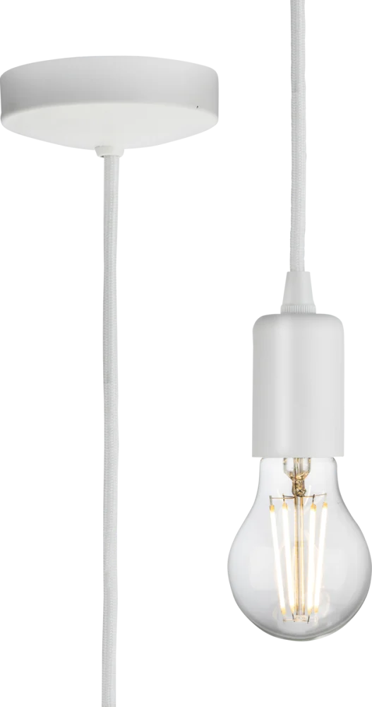 Knightsbridge | 8270LMW | 1.8m E27 Contemporary Pendant Set | Matt White 1 Knightsbridge | 8270LMW | 1.8m E27 Contemporary Pendant Set | Matt White