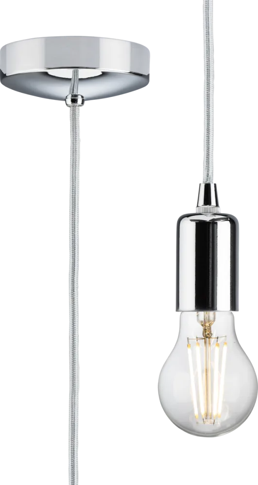 Knightsbridge | 8270LPC | 1.8m E27 Contemporary Pendant Set | Polished Chrome 1 Knightsbridge | 8270LPC | 1.8m E27 Contemporary Pendant Set | Polished Chrome