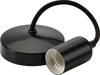 Knightsbridge | 8270MB | 6" E27 Contemporary Pendant Set | Matt Black