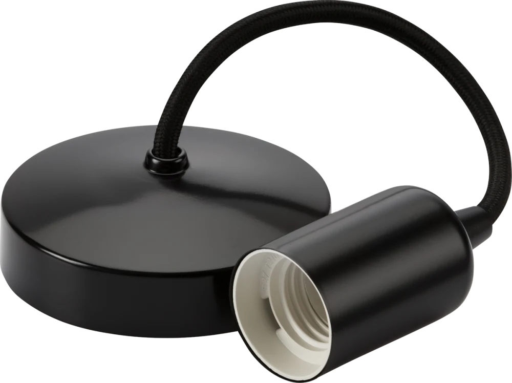 Knightsbridge | 8270MB | 6" E27 Contemporary Pendant Set | Matt Black 1 Knightsbridge | 8270MB | 6" E27 Contemporary Pendant Set | Matt Black