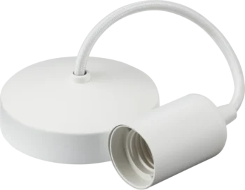 Knightsbridge | 8270MW | 6" E27 Contemporary Pendant Set | Matt White