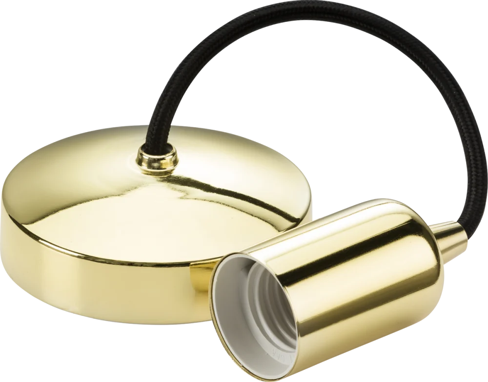 Knightsbridge | 8270PB | 6" E27 Contemporary Pendant Set | Polished Brass 1 Knightsbridge | 8270PB | 6" E27 Contemporary Pendant Set | Polished Brass