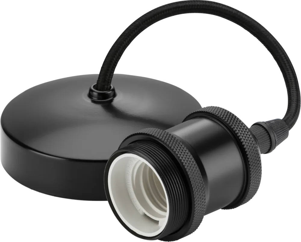 Knightsbridge | 8271MB | 6" E27 Vintage Pendant Set | Matt Black 1 Knightsbridge | 8271MB | 6" E27 Vintage Pendant Set | Matt Black