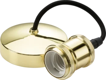 Knightsbridge | 8271PB | 6" E27 Vintage Pendant Set | Polished Brass