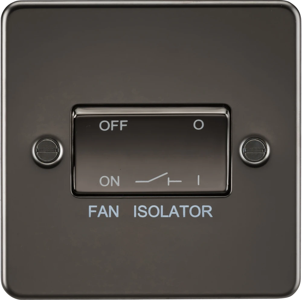 Knightsbridge | FP1100GM | 10A Fan Isolator Switch | Gunmetal 1 Knightsbridge FP1100GM Fan Isolator Switch