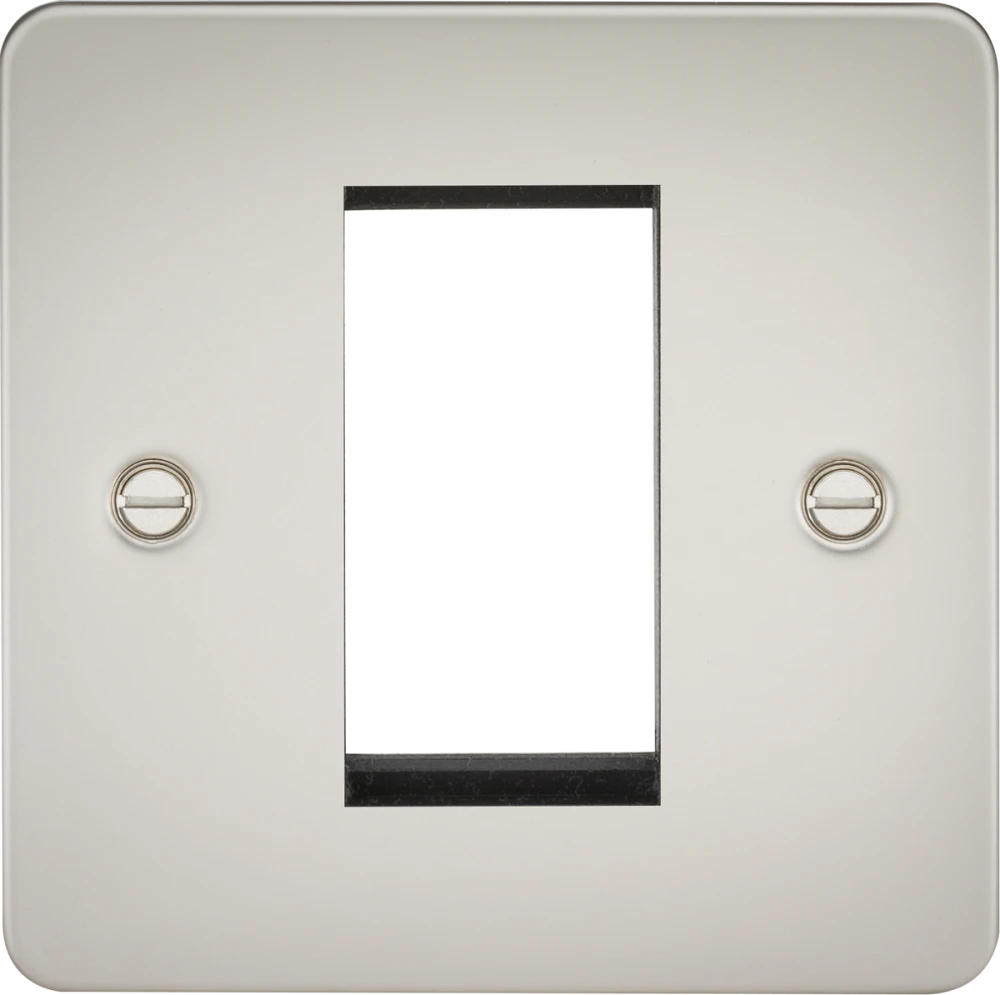Knightsbridge | FP1GPL | 1G Modular Faceplate | Pearl 1 Knightsbridge FP1GPL Modular Faceplate