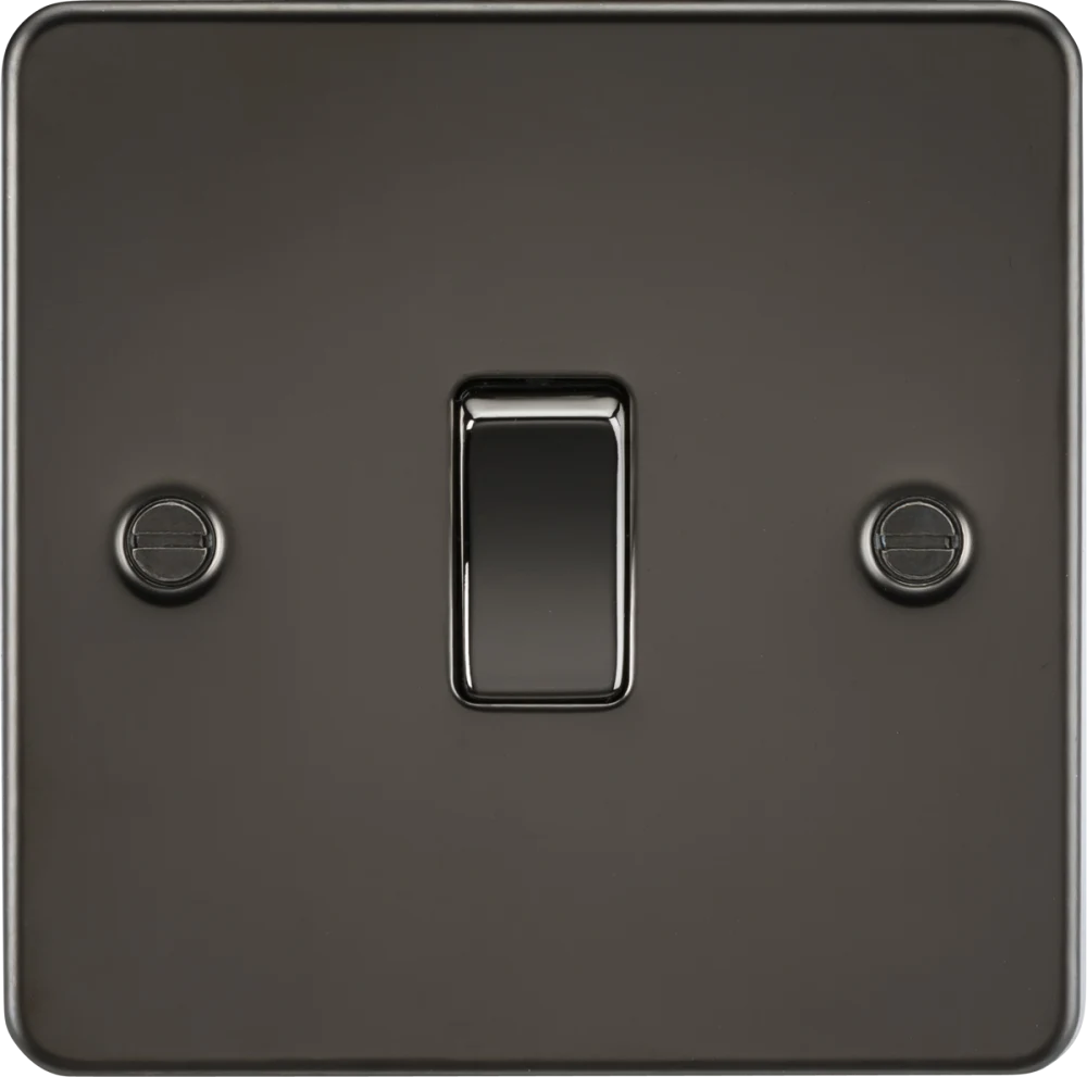Knightsbridge | FP2000GM | 10AX 1G 2-way Switch | Gunmetal 1 Knightsbridge FP2000GM 1G 2 Way Switch
