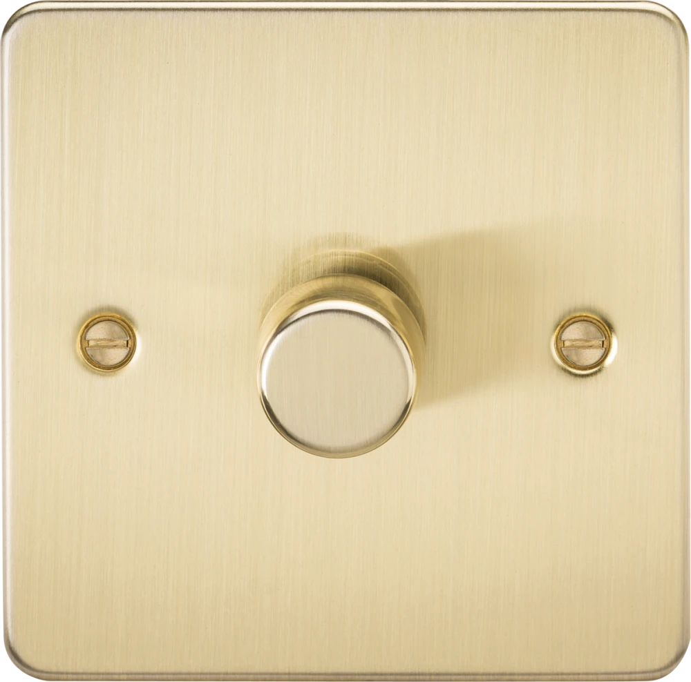 Knightsbridge | FP2191BB | 1G 2-way 10-200W (5-150W LED) Intelligent dimmer | Brushed Brass 1 Knightsbridge FP2191BB 1G Intelligent Dimmer